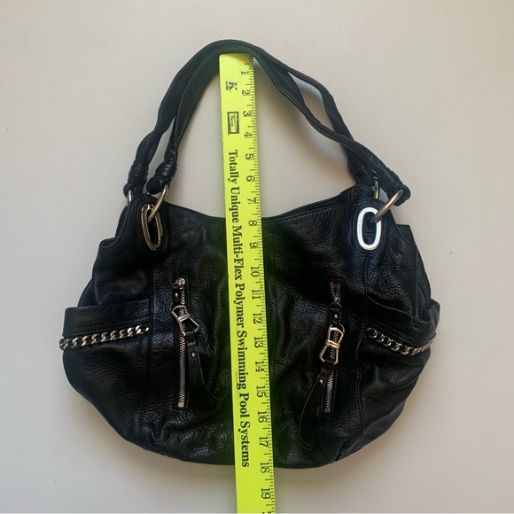 B Makowsky Black Leather Handbag - Picture 9 of 11